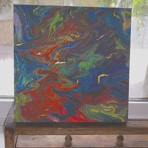 Abstract acrylic painting